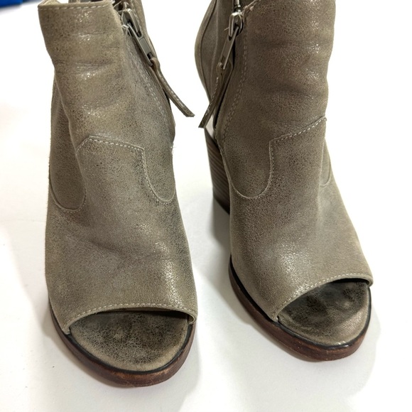 Ash Ros Bis Open Toe Metallic Wedge Ankle Bootie - Picture 2 of 9